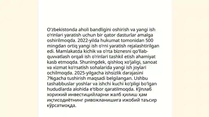 Oʻzbekistonda ijtimoiy sohada amalga oshirilayotgan oʻzgarishlar mazmun va mohiyati 4