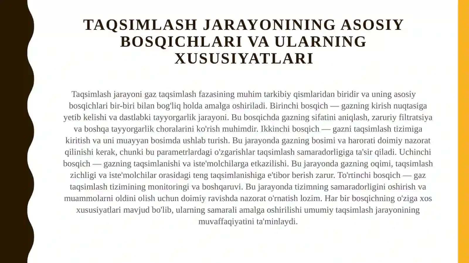 Gaz taqsimlash fazasining tavsifi va diagrammasi 4