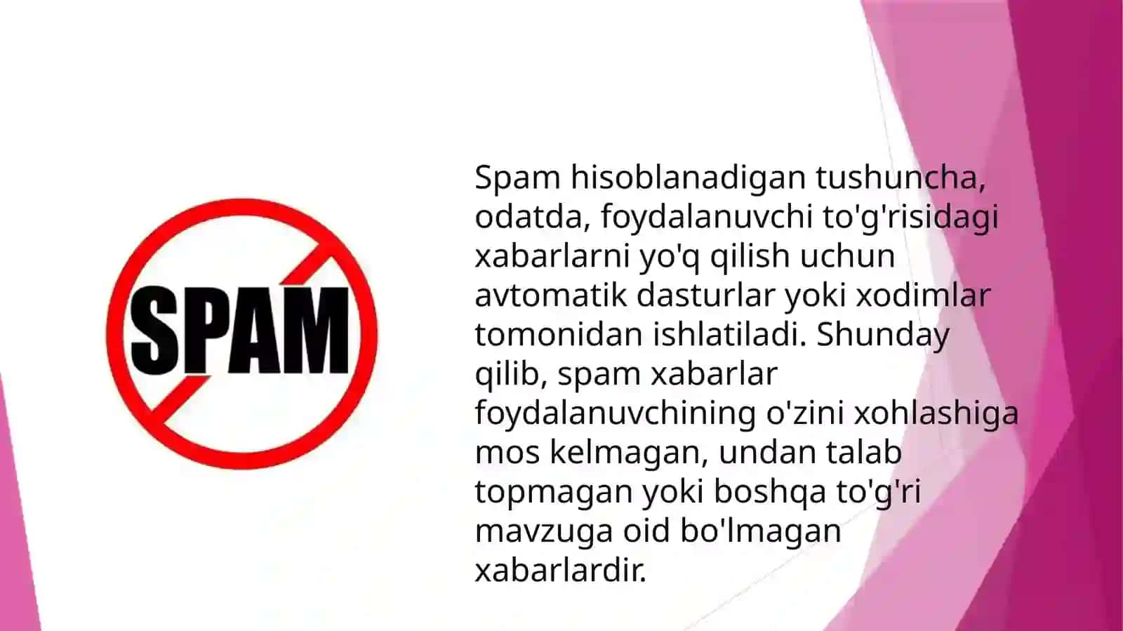 AKT foydalanuvchisi bilan elektron xat orqali muloqot qilish. Spam tushunchasi 4