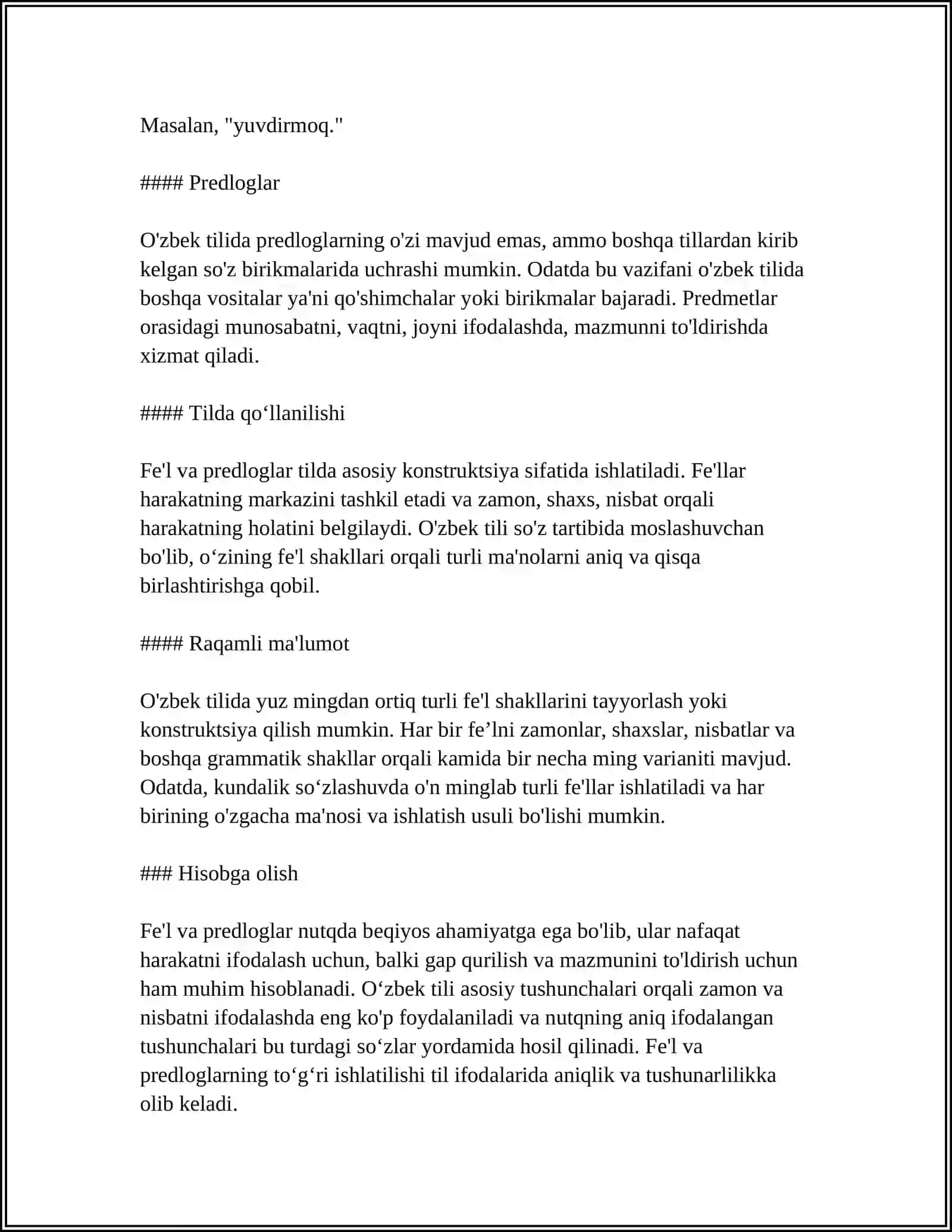 FE'L AND PREDLOGLAR.PREDLOGLAR WITH TENOZ AND ISM 4
