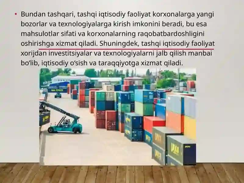 Tashqi bozorda faoliyat sohasini tanlash 4