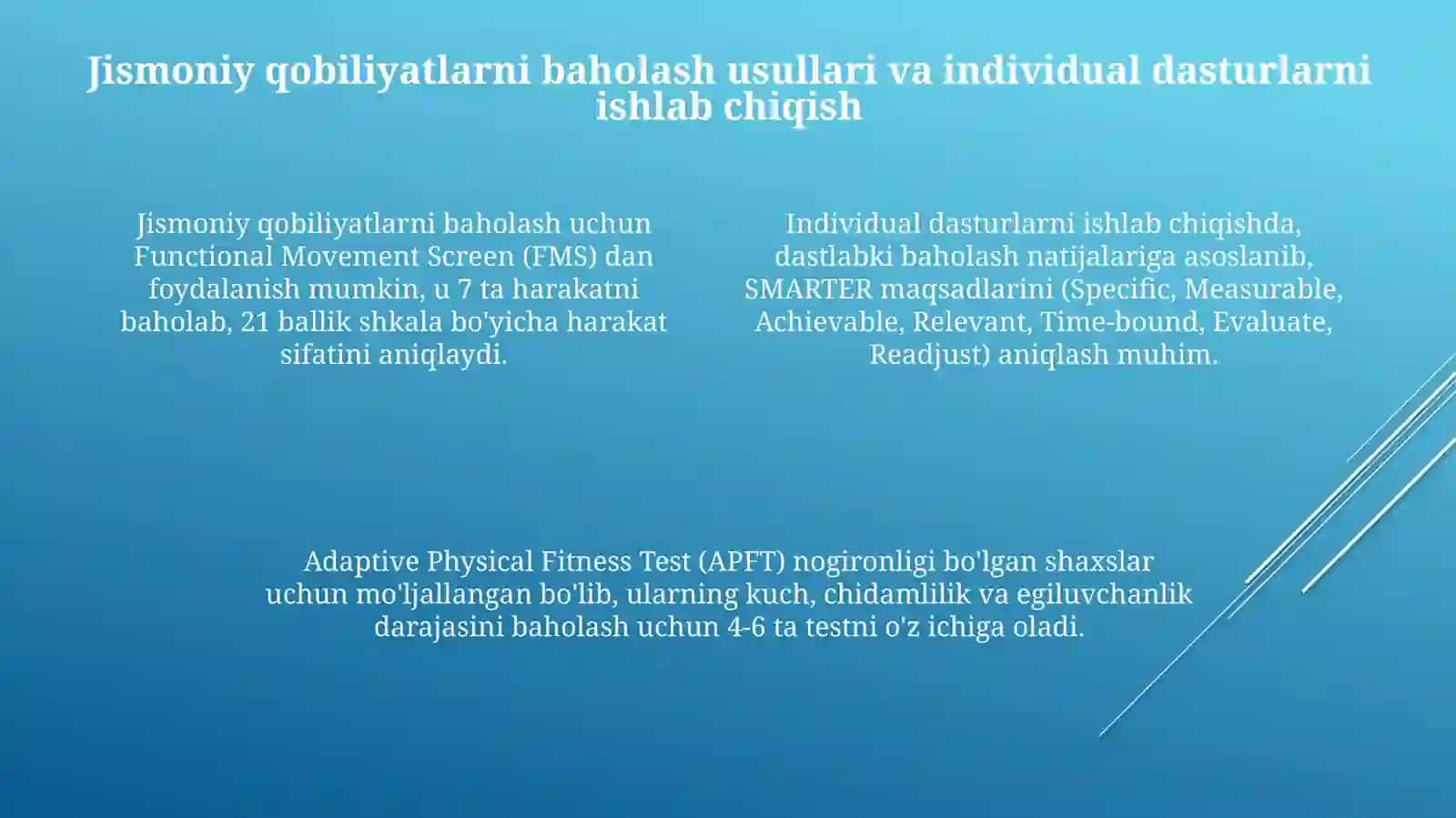 Adaptiv jismoniy tarbiyada jismoniy qobiliyatlarni rivojlantirish 4