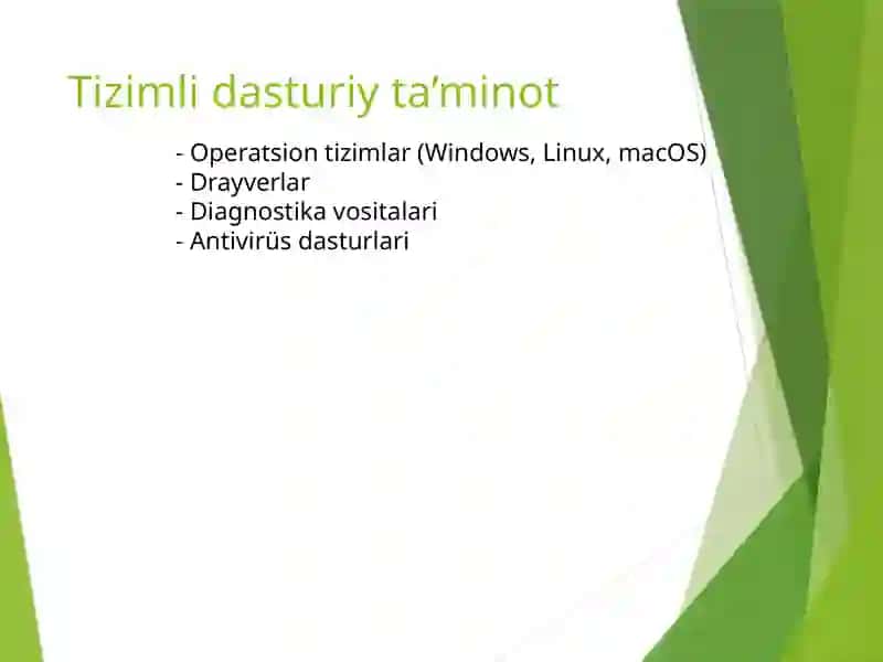 Kompyuterning dasturiy ta’minoti. Windows OTda ishlash metodikasi 4