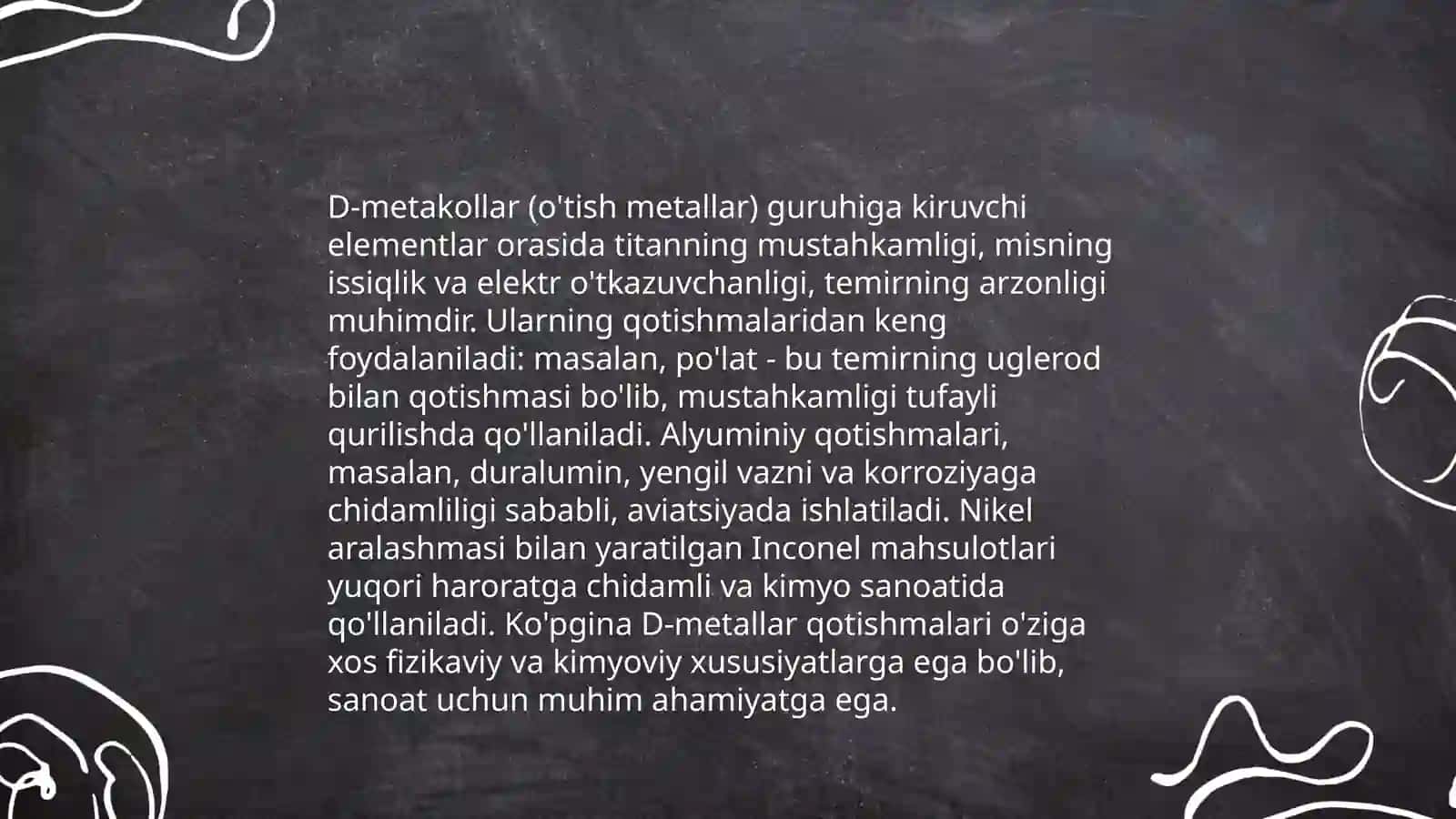D metallarning sanoatda qõllanilishi 4