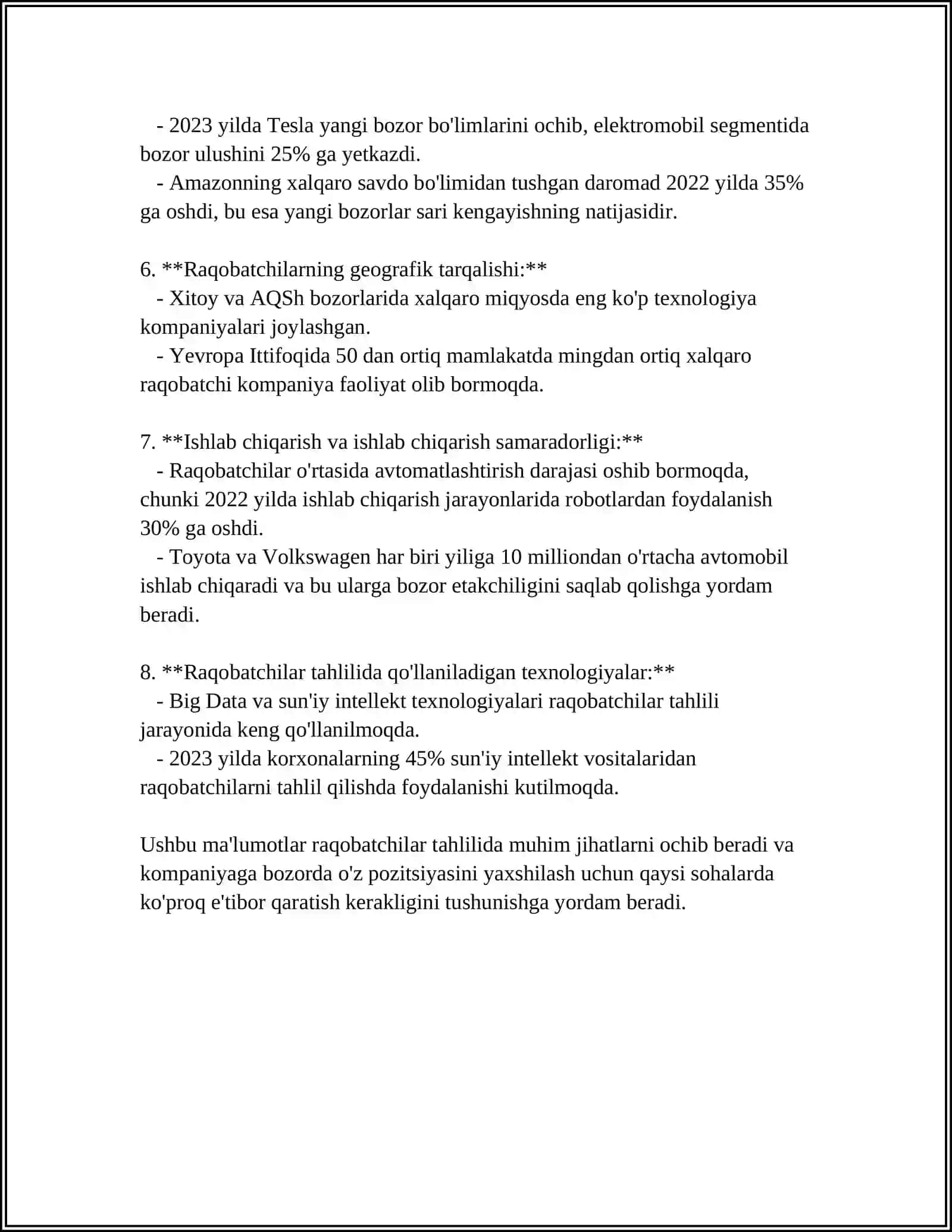 MARKETING TADQIQOTLARINI OʻTKAZISH 4