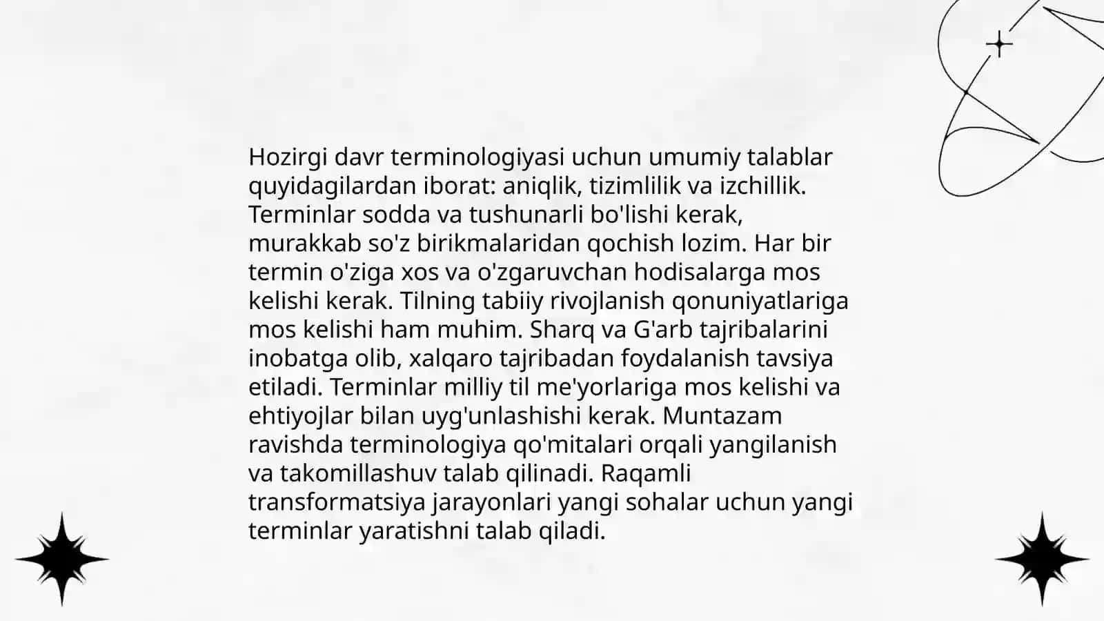 Hozirgi davr terminologiyasining asosiy talablari va mezonlari 4