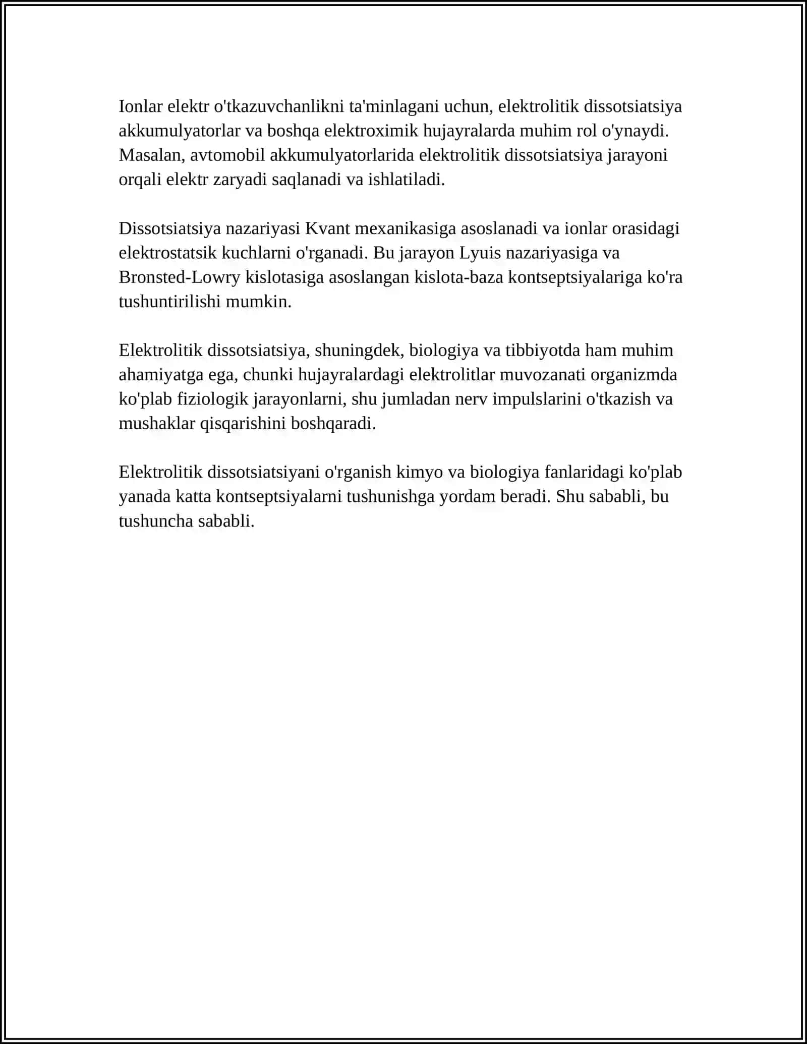 ELEKTROLITIK DISSIOTSIYALANISH NAZARIYASI 4