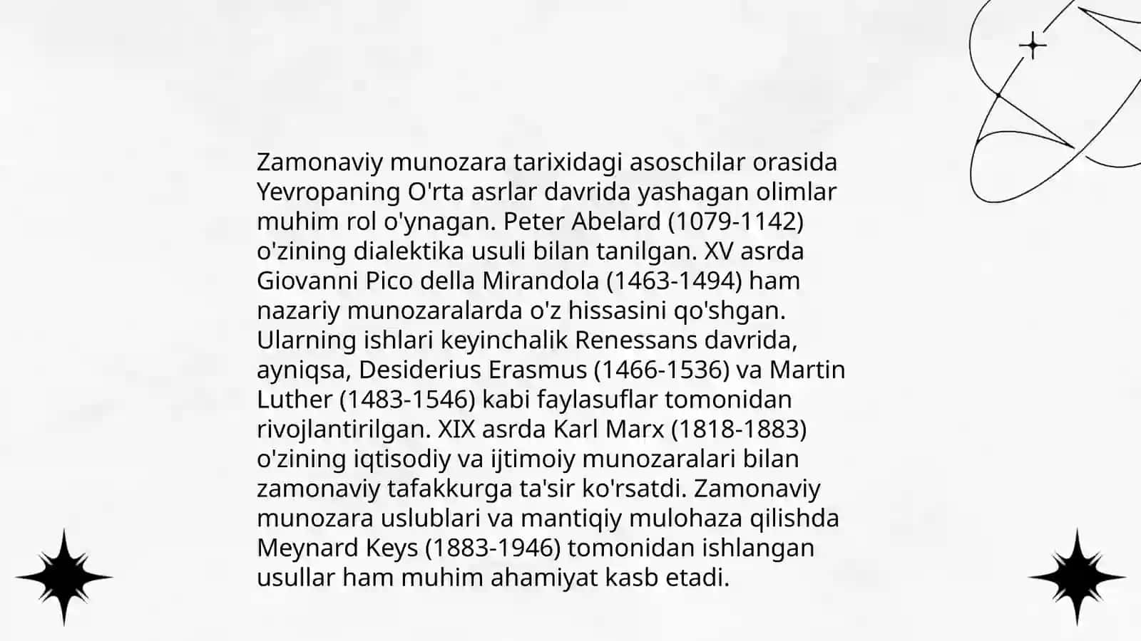 Zamonaviy munozara tarixi 4