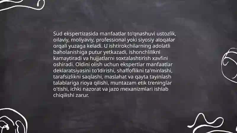 Sud ekspertizasining etik masalalari 4