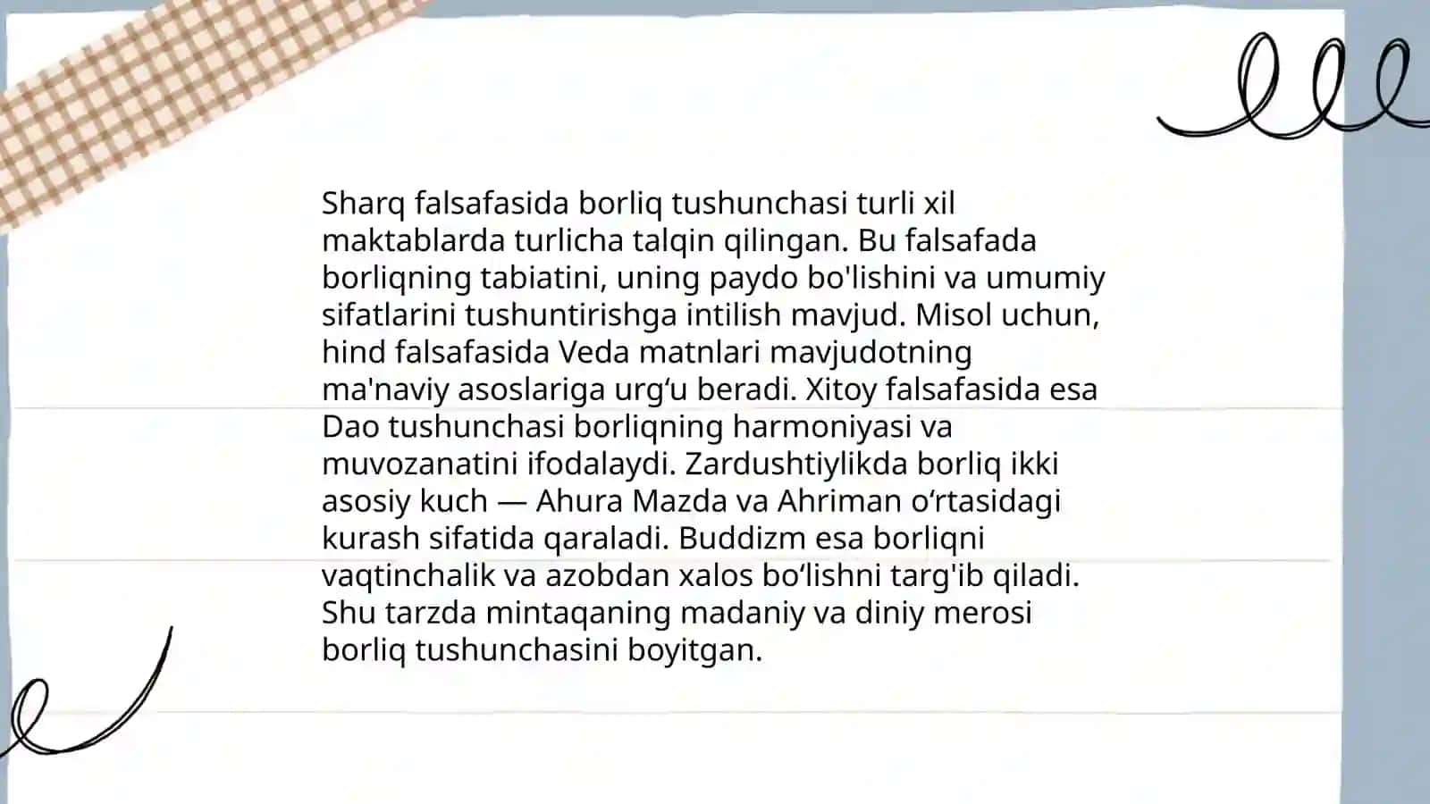 Falsafaning mohiyatiga oid Sharq va G'arb mutaffakirlari ta'riflarini tasniflash 4