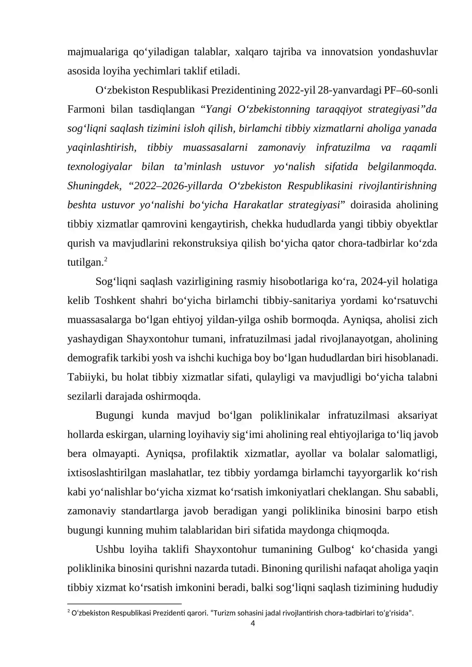 Shahar qurilishi hamda kommunal infratuzilmani tashkil etish va boshqarish mavzusida tayyor kurs ishi 4