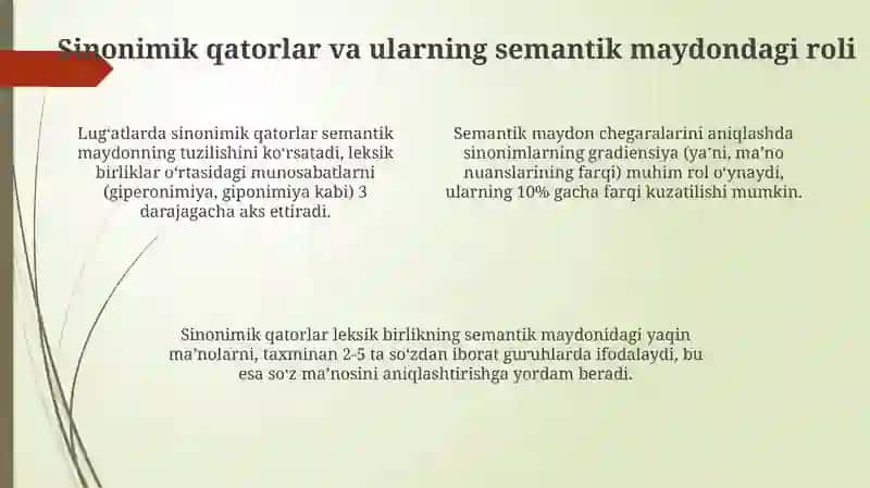 Semantik maydon tahlili metodlari 4