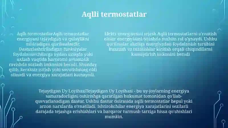 Elektr Energiya Tejaydigan Uy Loyihasi 4