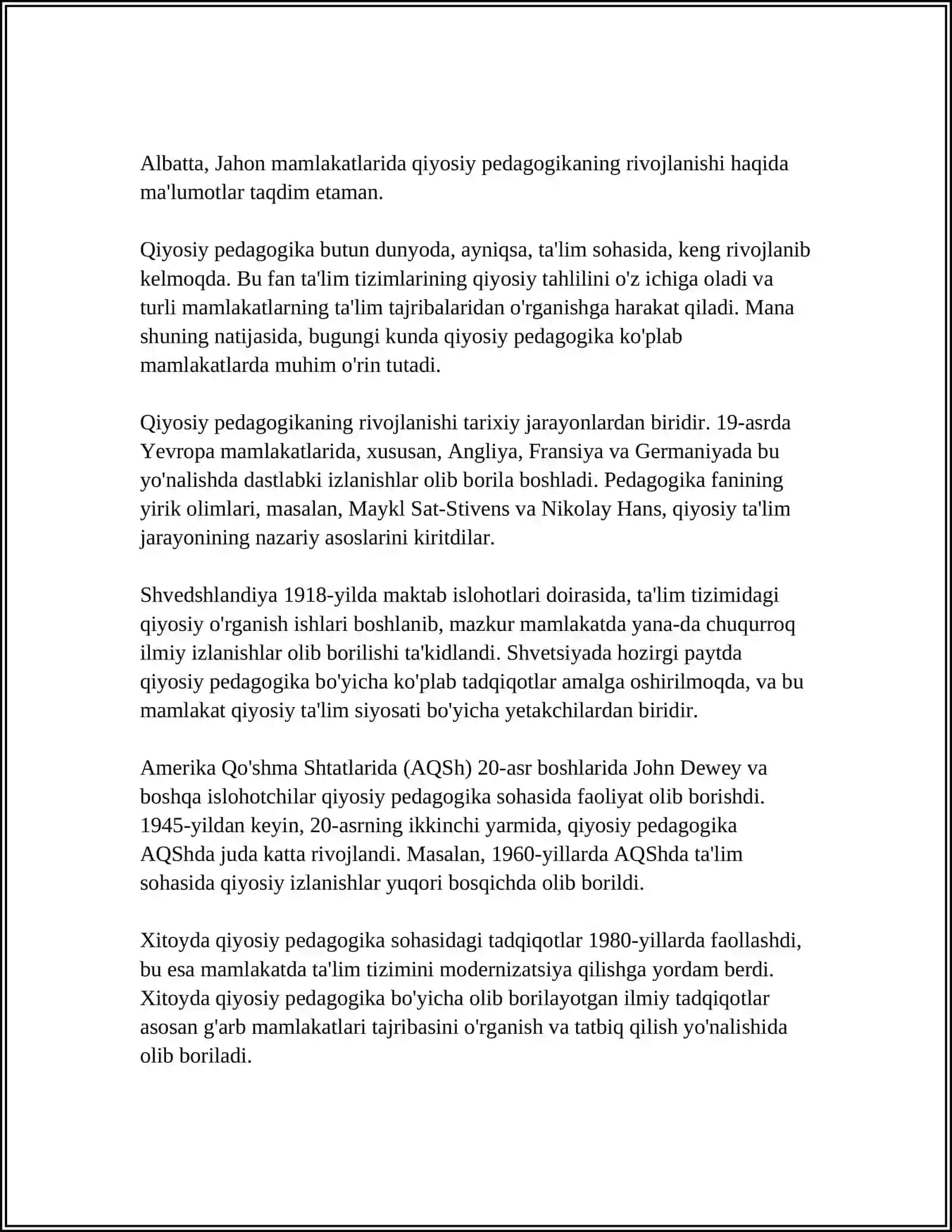 JAHON MAMLAKATLARIDA QIYOSIY PEDAGOGIK JAMIYATLARINING FAOLIYATI VA VAZIFALARI 4