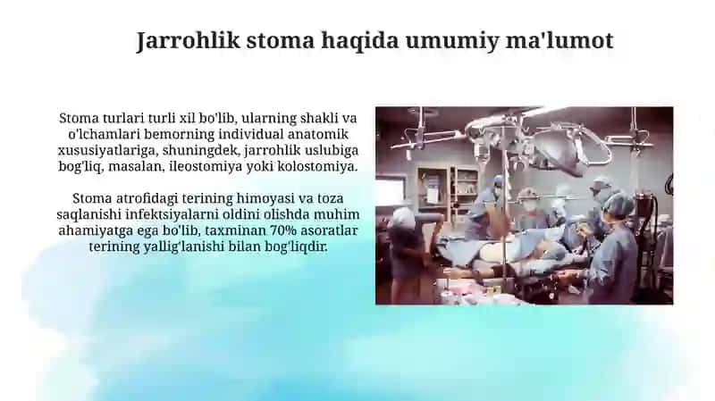 Xirurgik stomani parvarish qilish 4