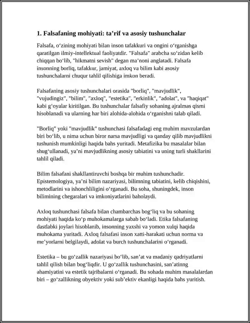 FALSAFANING MOHIYATI VA JAMIYAT TARAQQIYOTIDAGI OʼRNI 4