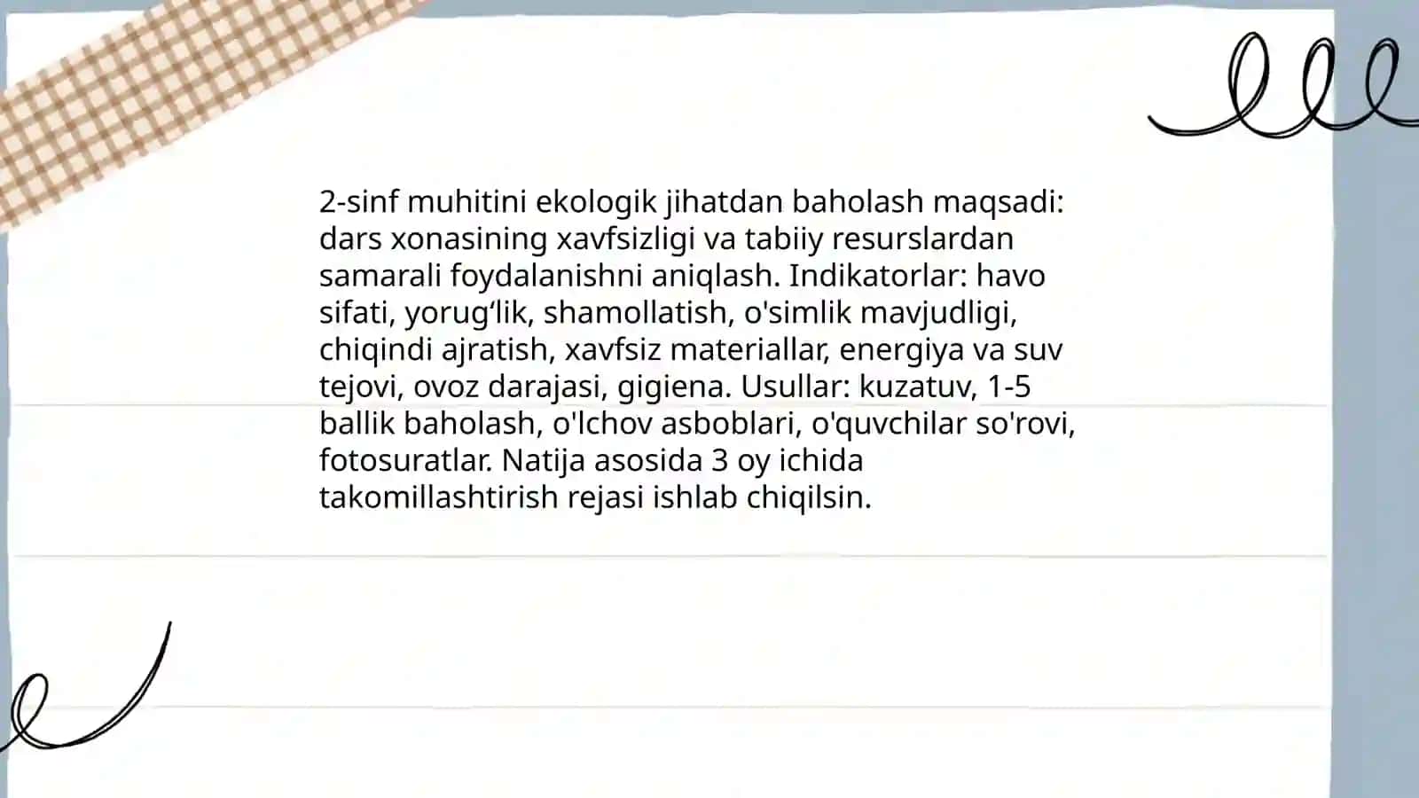 Ekologik madaniyatni shakllantirishda oʻqituvchini kuzatishga yoʻnaltirilgan topshiriqlar 4