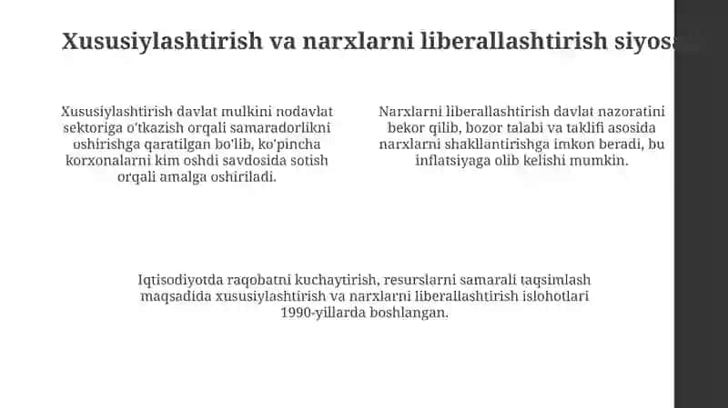 Bozor iqtisodiyotiga o' tayotgan davlatlarning iqtisodiy rivojlanish modellari 4