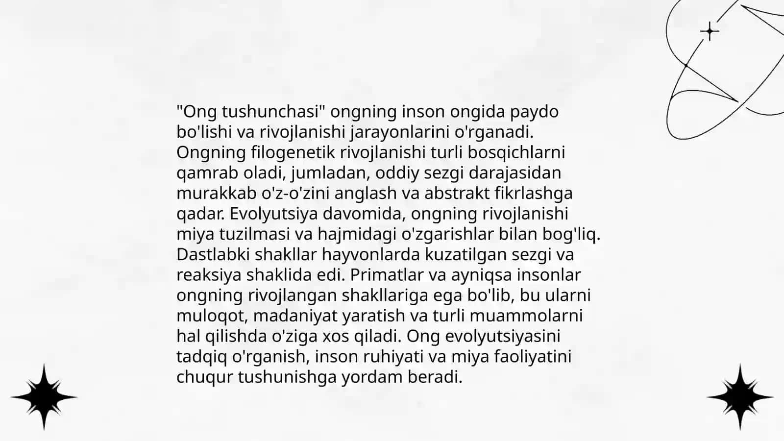 Psixika va ongning filogenetik taraqqiyoti 4