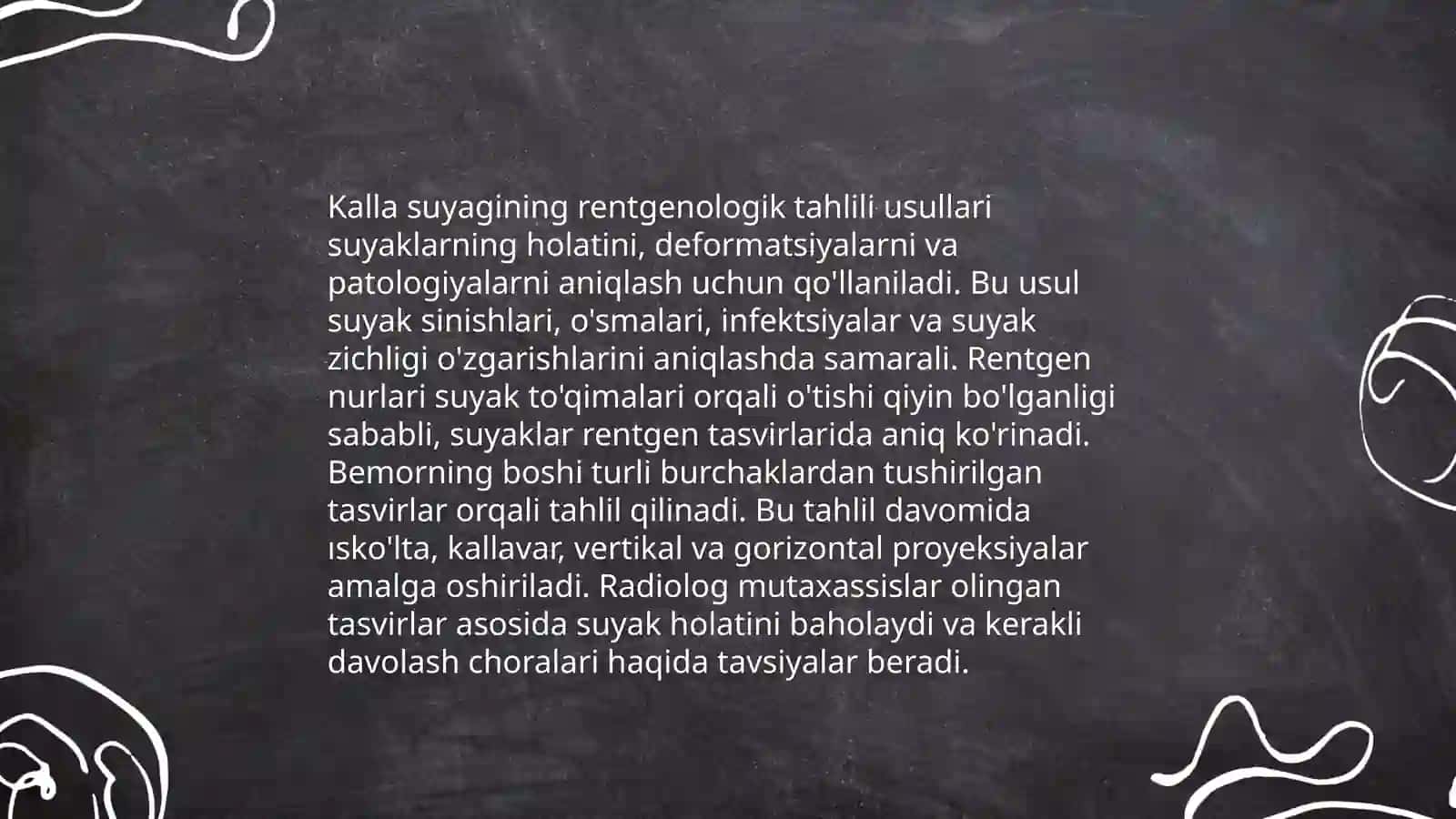 Kalla suyaklarini tahlil qilish va tepa suyagini tahlil qilish 4