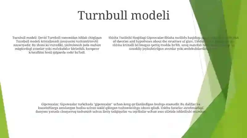 Shisha Tuzilishi Haqidagi Gipotezalar 4