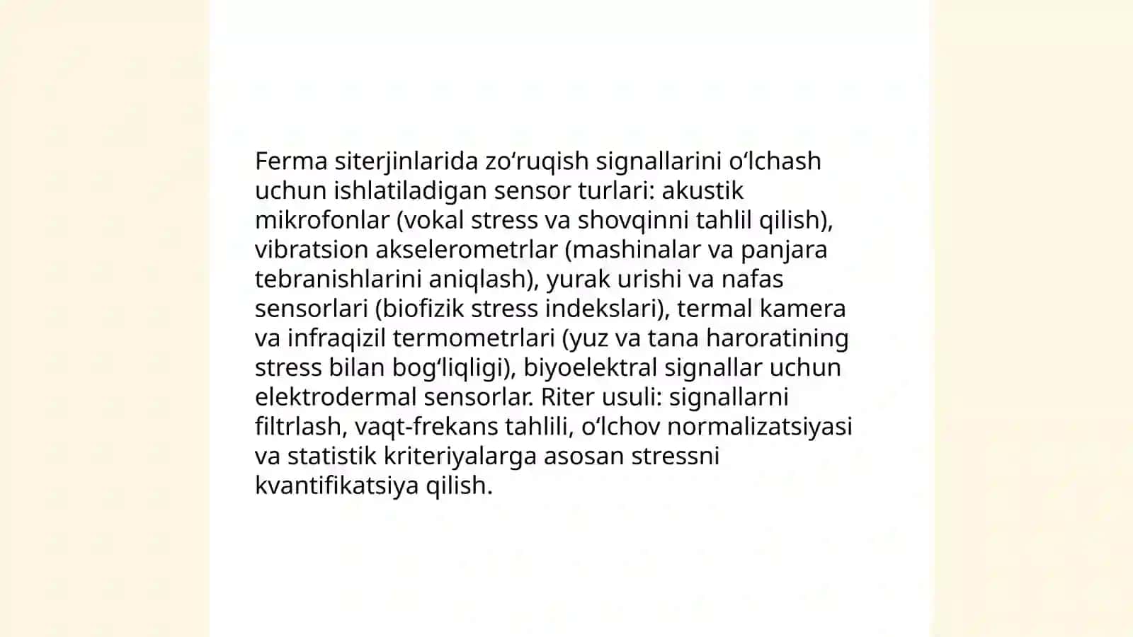 Ferma siterjinlardagi zoʻruqishlarni riter usulda aniqlash 4