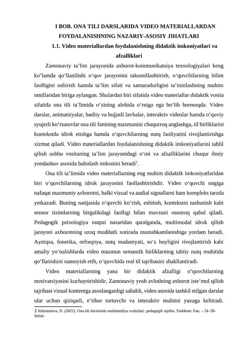 Ona tili darslarida video materiallar asosida dars oʻtkazish 4