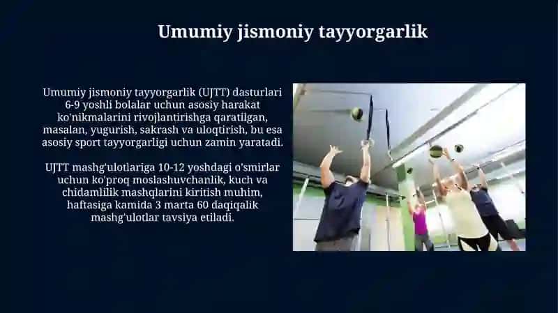 Uloqtirish sport turlarida boshlang'ich tayyorgarlik bosqichi 4