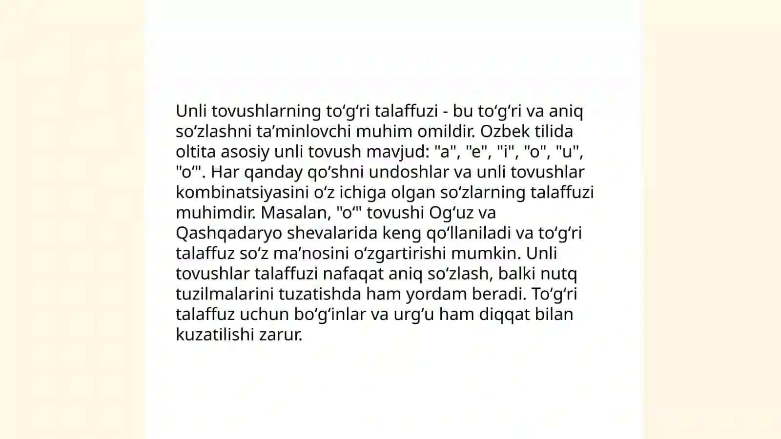 Oʻzbek tili orfoepiyasining umumiy qoidalari 4
