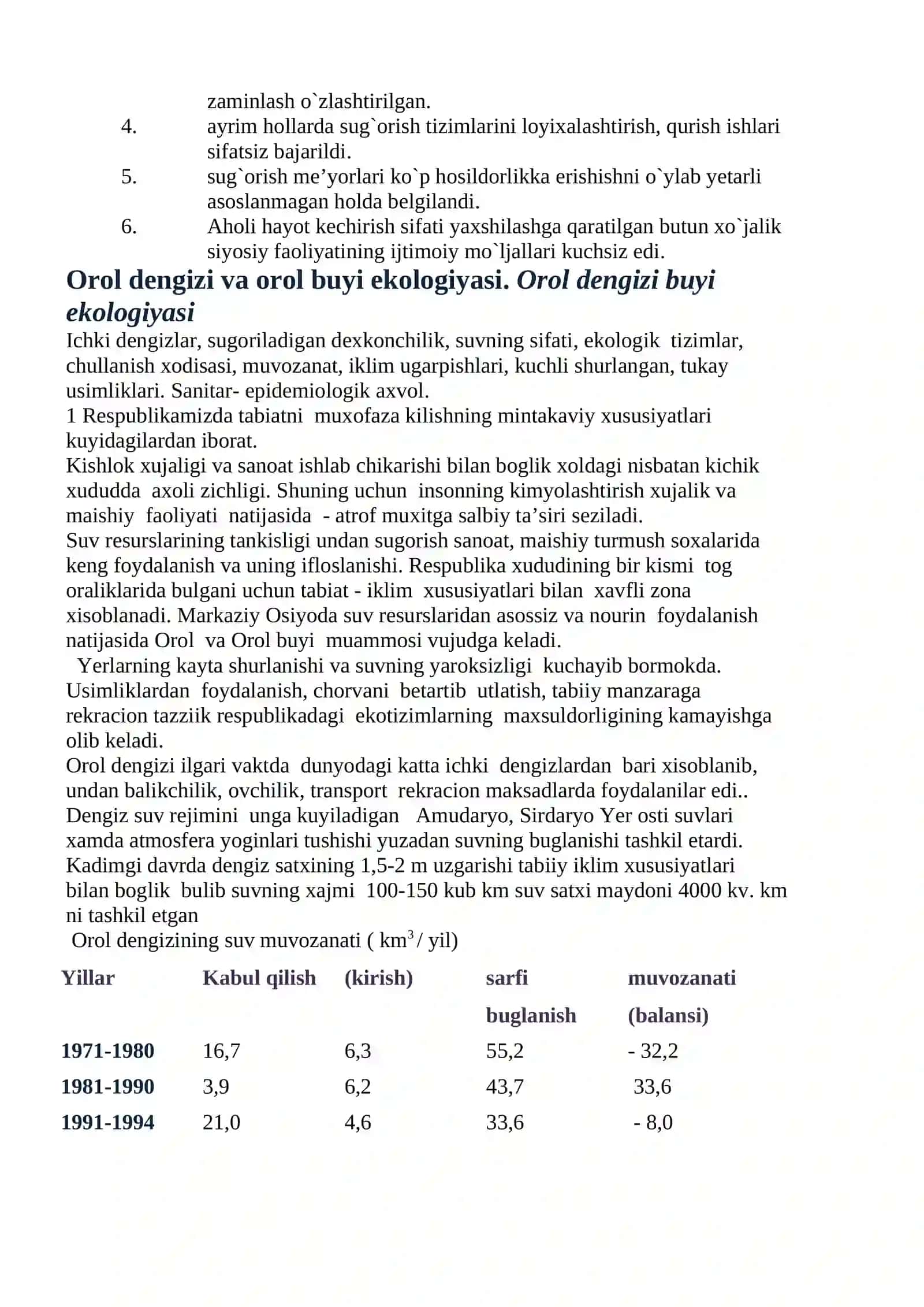 Orol dengizining ekologik ahvol 4