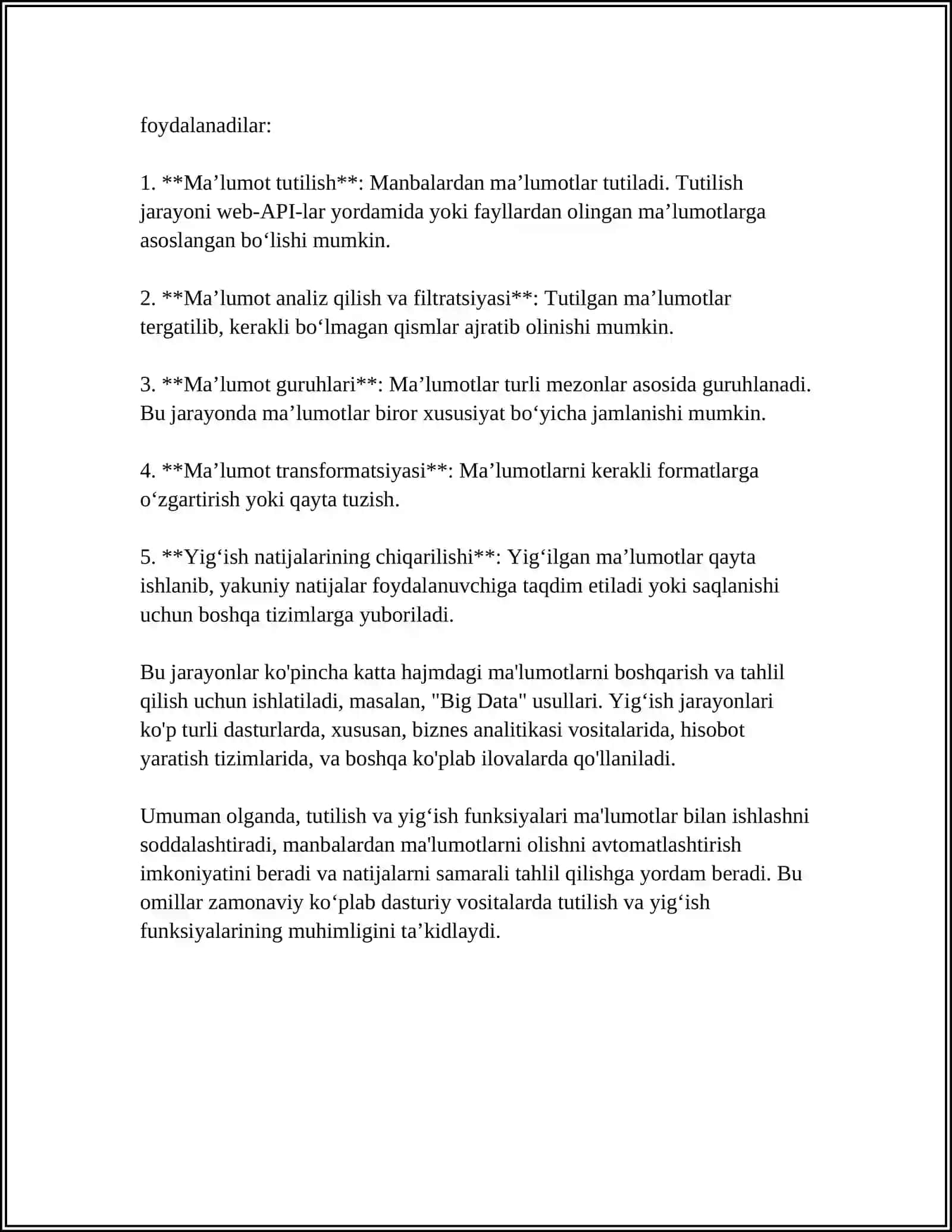 Tutilish ya yig‘ish funksiyalari asoslari 4