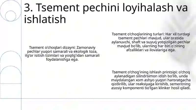 Kuydirish Jarayonining Fizik-Kimyoviy Asoslari Turlari Tsement Pechining Ishlash Printsipi 4