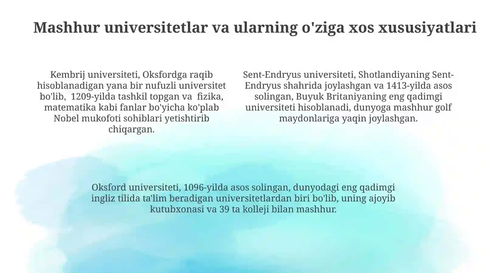 Buyuk Britaniya Ta'lim Tizimining O'ziga Xos Xususiyatlari 4