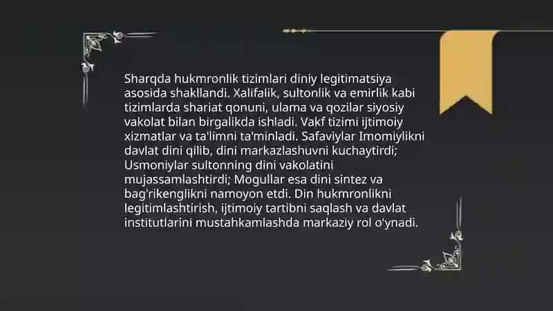 Sharqda jamiyat va din 4