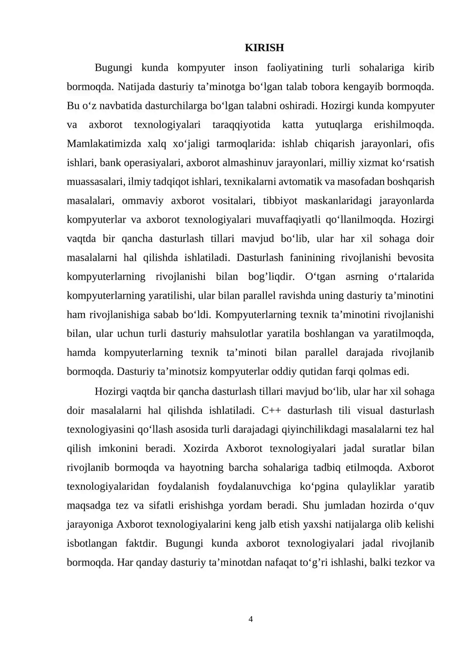 DASTURNING UNUMDOR ISHLASHI UCHUN QO‘YILADIGAN SHARTLAR VA YUQORI UNUMDORLIK KOMPYUTER INJINERINGI YO‘NALISHI 4