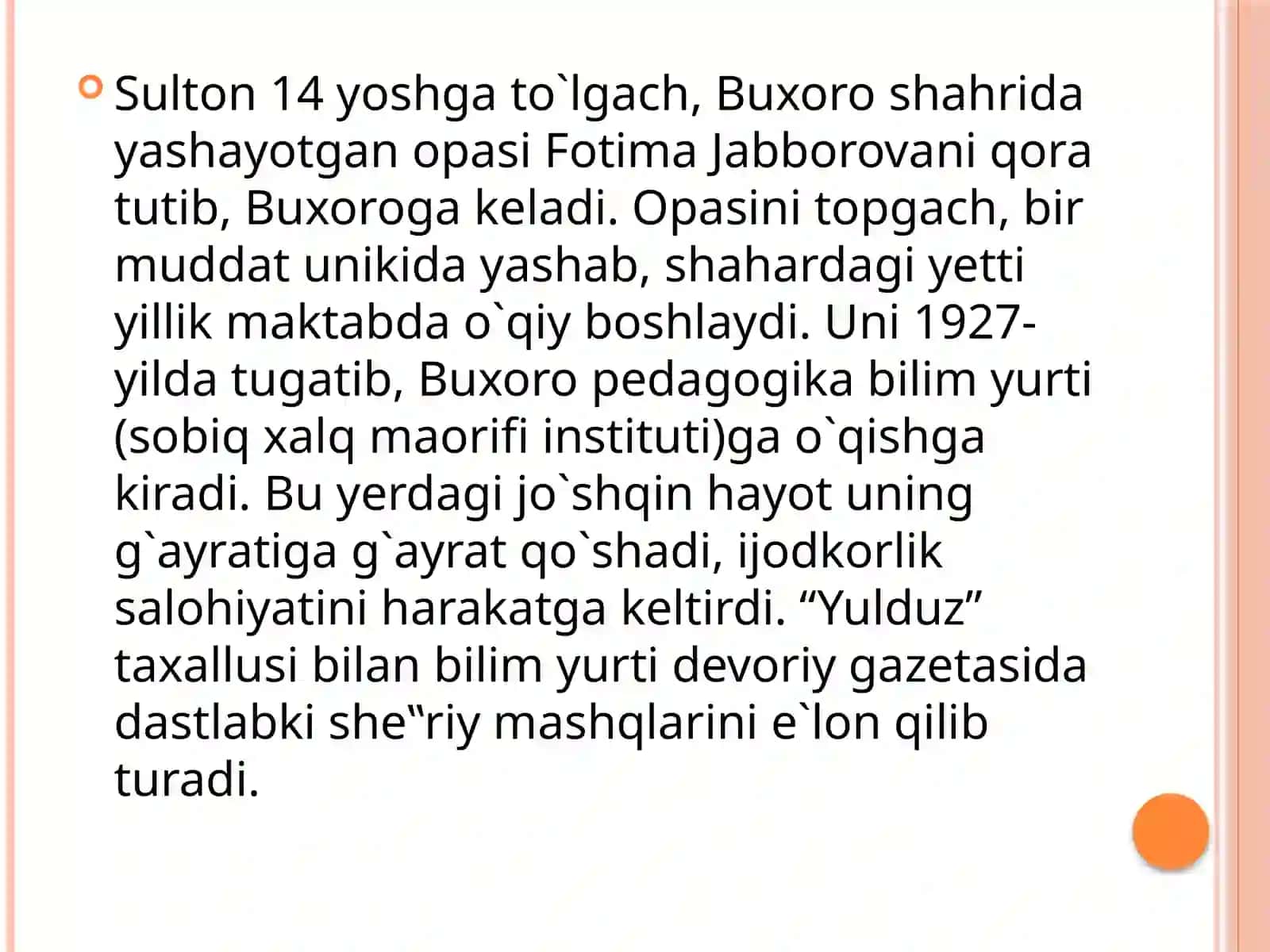 Sulton Jo`ra – o`smirlar kuychisi (1910-1943) 4
