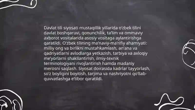 Mustaqillik yillarida Oʻzbekistondagi manaviy va madaniy taraqqiyot 4