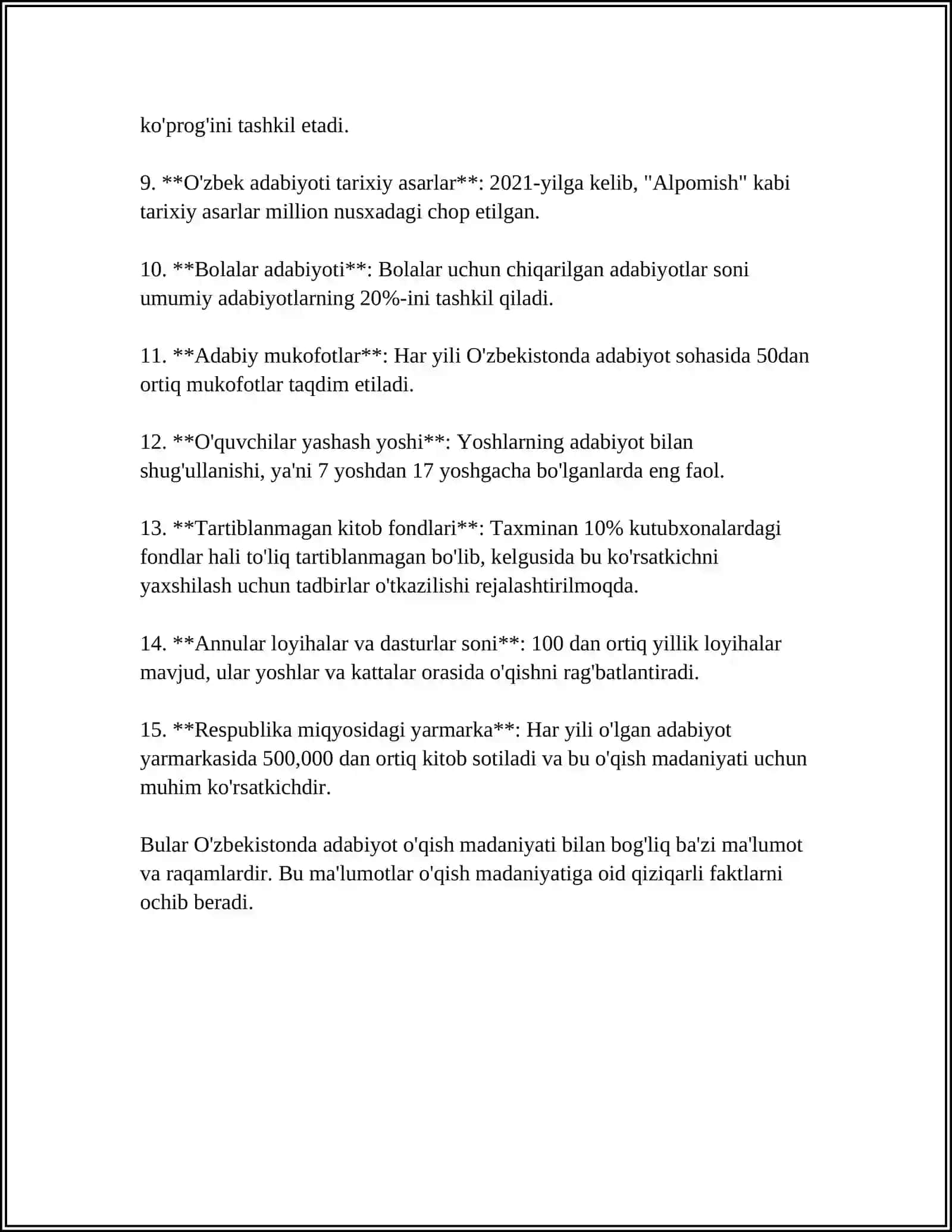 FOYDALANILGAN ADABIYOTLAR RO'YXATINI TUZISH 4