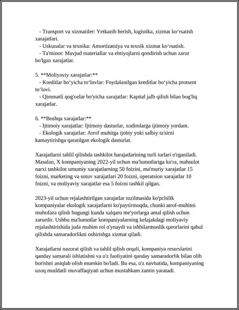KICHIK BIZNES VA XUSUSIY TADBIRKORLIK FAOLIYATINI RIVOJLANTIRISHDA XARAJATLAR VA ULARNI MINIMALLASHTIRISH YO‘LLARI 4