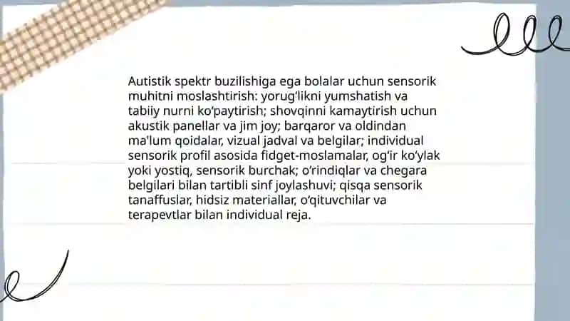Autistik spektr buzilishlariga ega bolalar uchun inklyuziv ta’lim 4