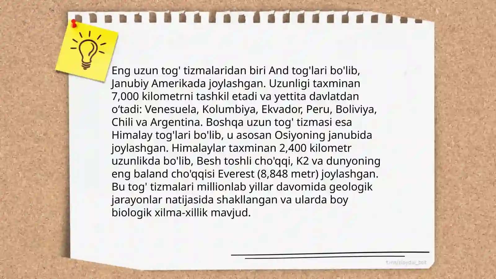 Dunyoning yirik oronimlari 4