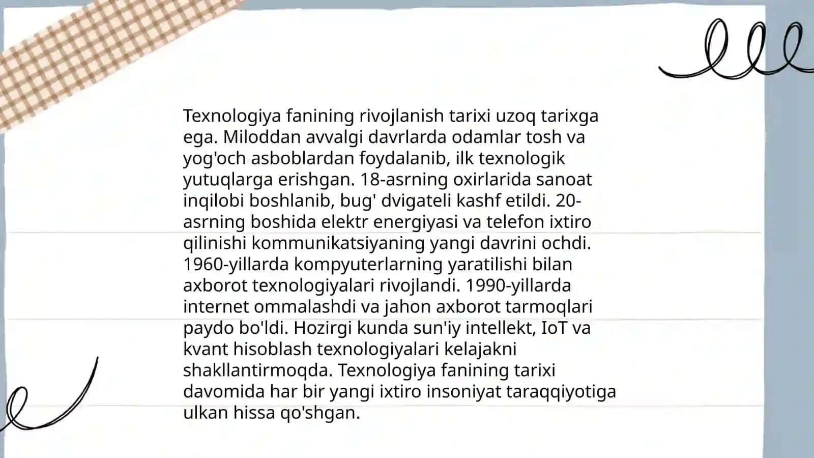 Maktab о‘quv rejasida texnologiya fanining qо‘yilishi, uning tarixiy taraqqiyoti 4