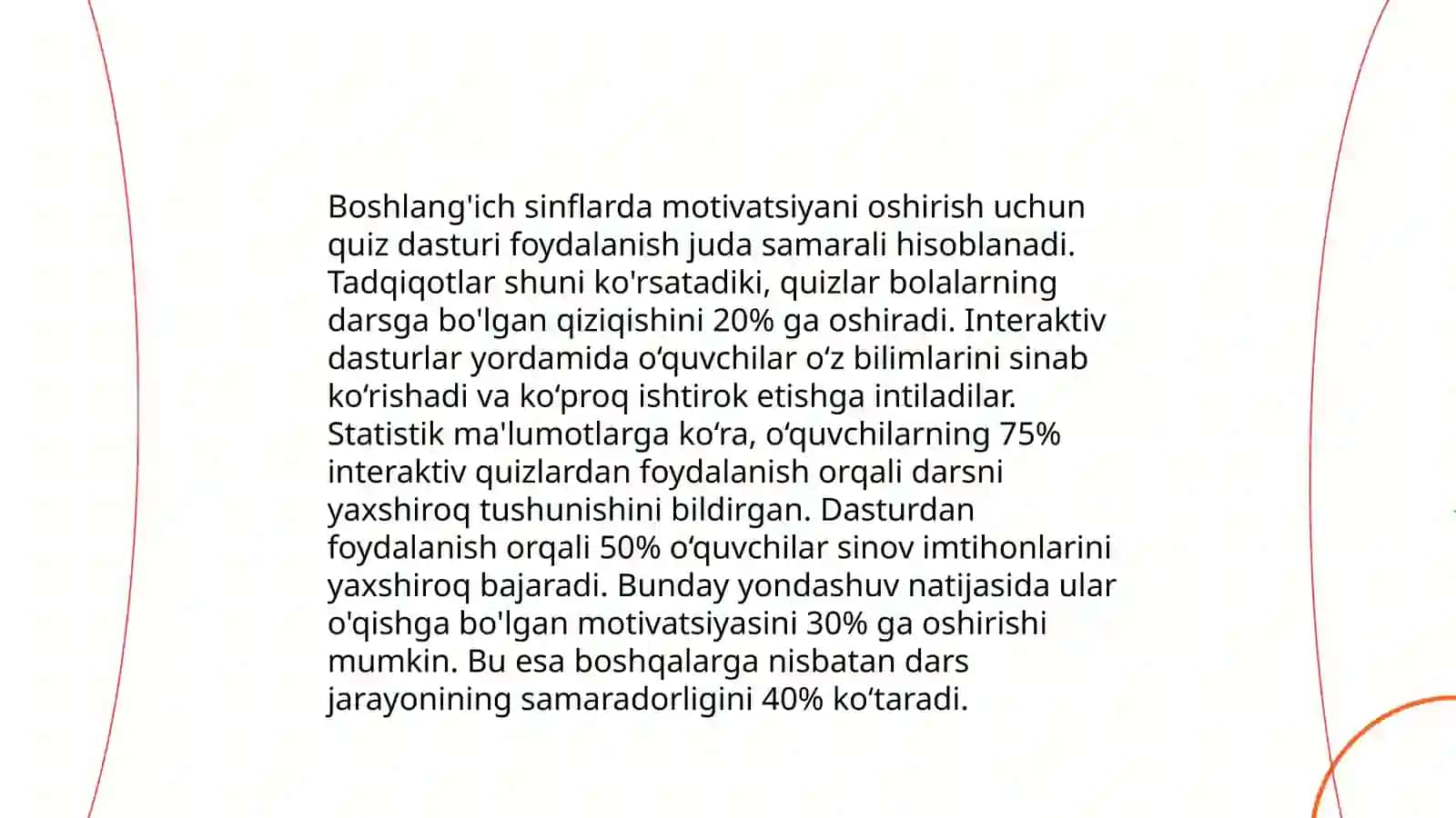 Quiz Dasturi Boʻyicha Boshlangʻich Taʼlim 4