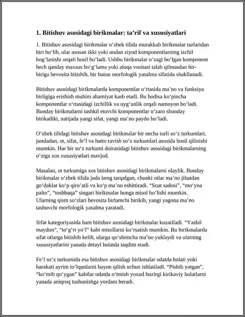 O'ZBEK TILIDAGI BITISHUV ASOSIDAGI BIRIKMALAR 4