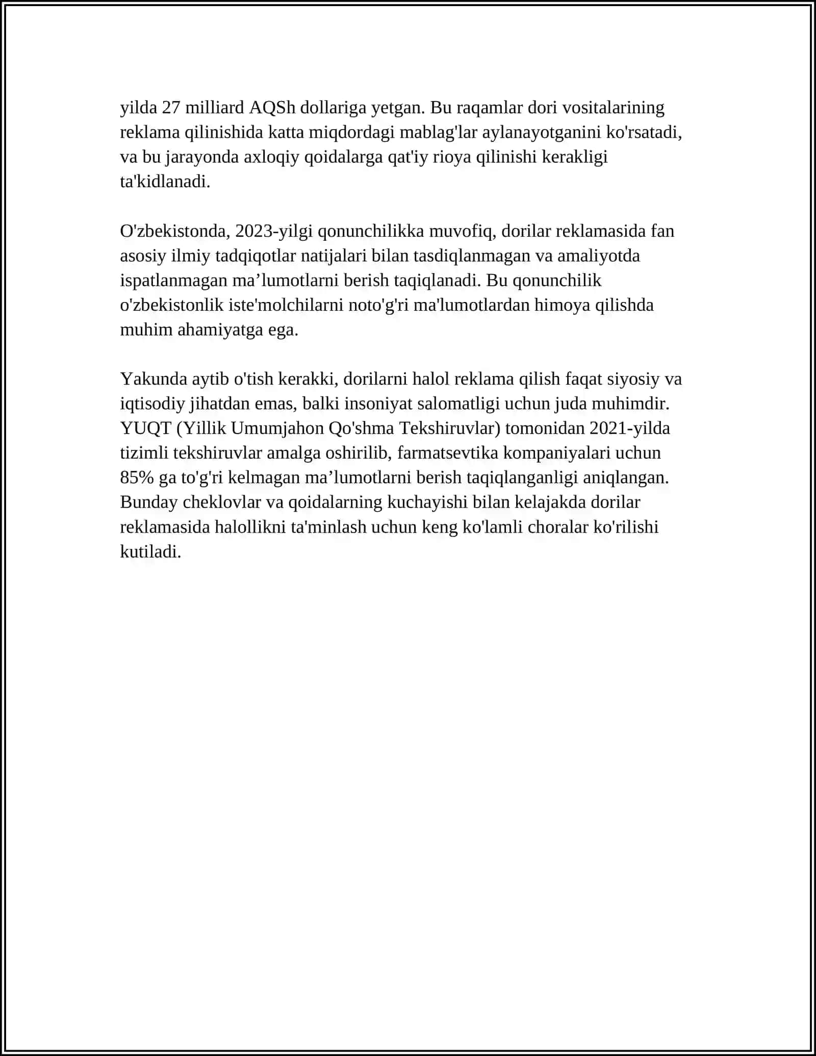 FARMASEVTNING ETIK KODEKSI PRINSIPLARI 4