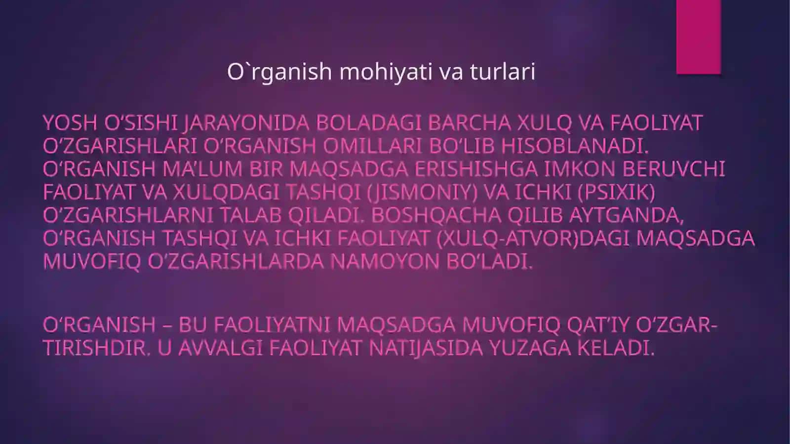 Ta’lim psixologiyasi.Tarbiya psixologiyasi 4