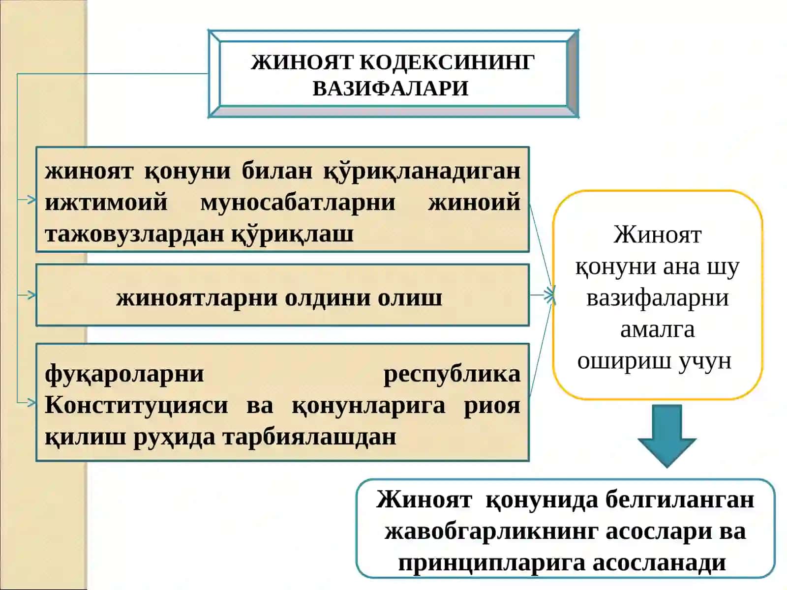 Жиноят ҳуқуқи фанига кириш. Жиноят қонуни 4