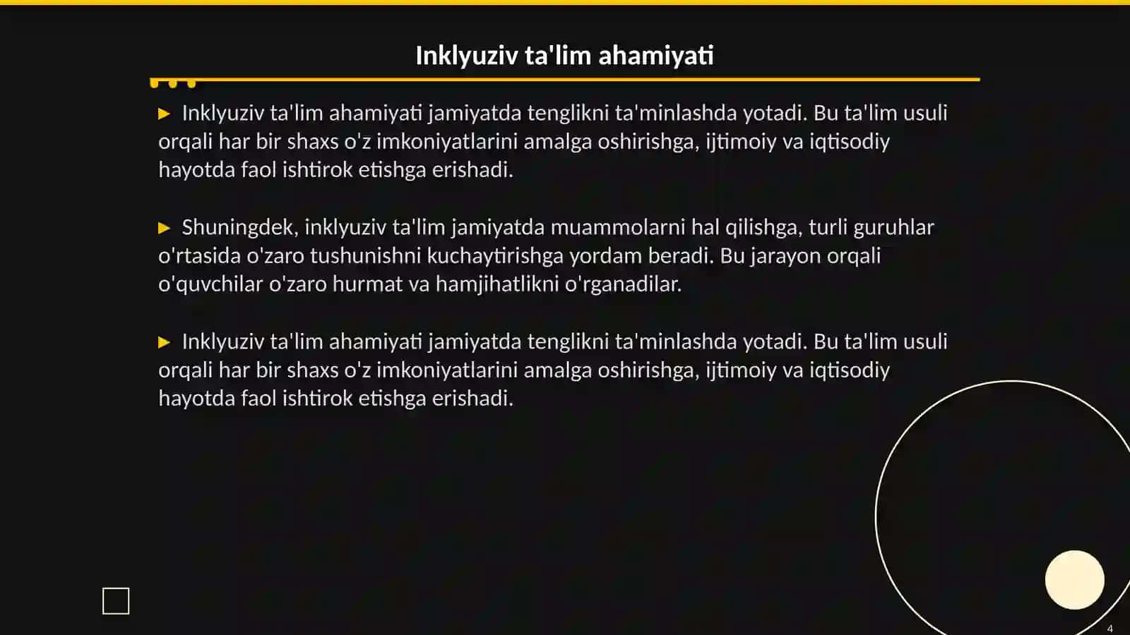 Inklyuziv ta'limning huquqiy asoslar 4