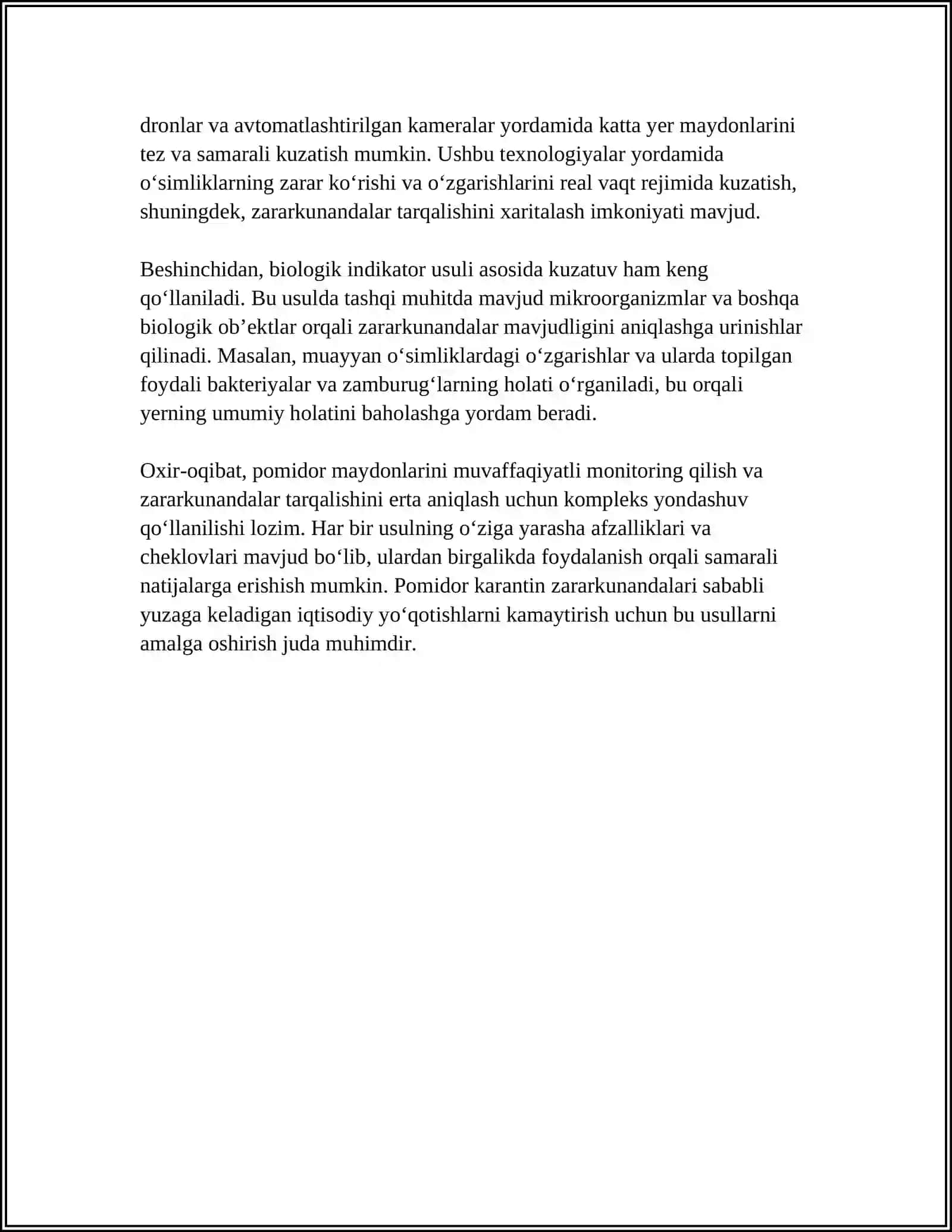 POMIDOR KARANTIN ZARARKUNANDALARINI OLDINDAN ANIQLASH 4