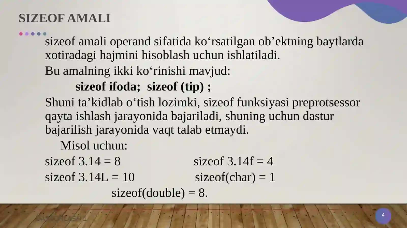 ALGORITMLASH VA DASTURLASHNING ASOSIY TUSHUNCHALARI 4